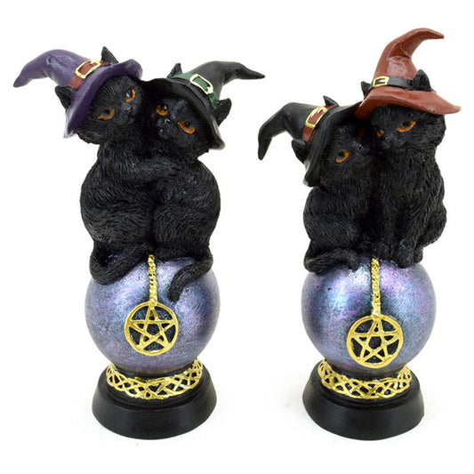 pentagram figure and black cats witch assortment