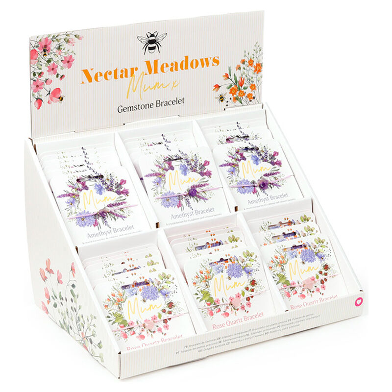 bracelet with assorted stones  bees  and nectar