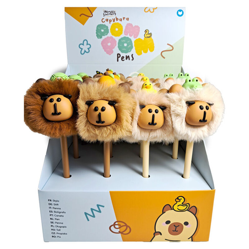 capybara fluffy pom pom fine point pen