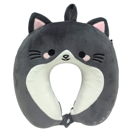 relaxeazzz travel pillow the adorable cat