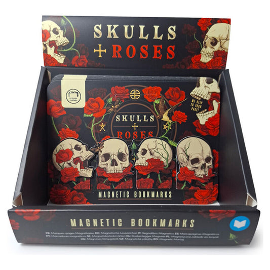 assorted skull and rose bookmark set