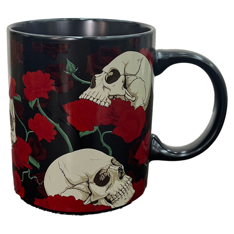 skulls and roses mug 300ml