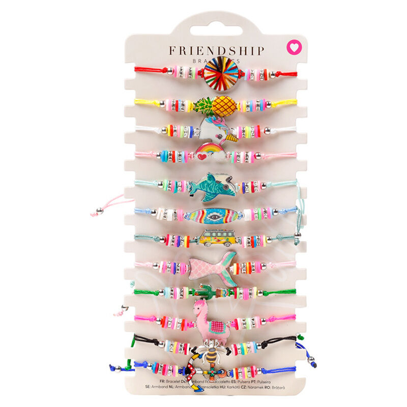 boho beach bracelet with assorted characters
