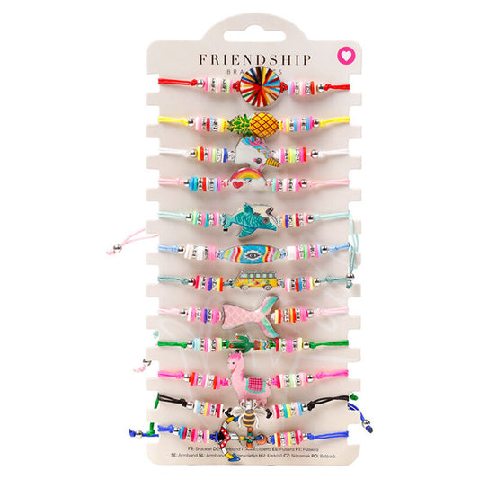 boho beach bracelet with assorted characters