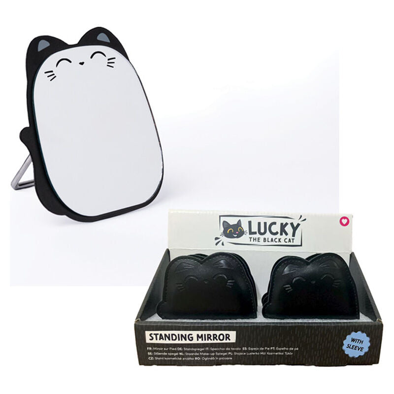 black cat table mirror lucky the black cat