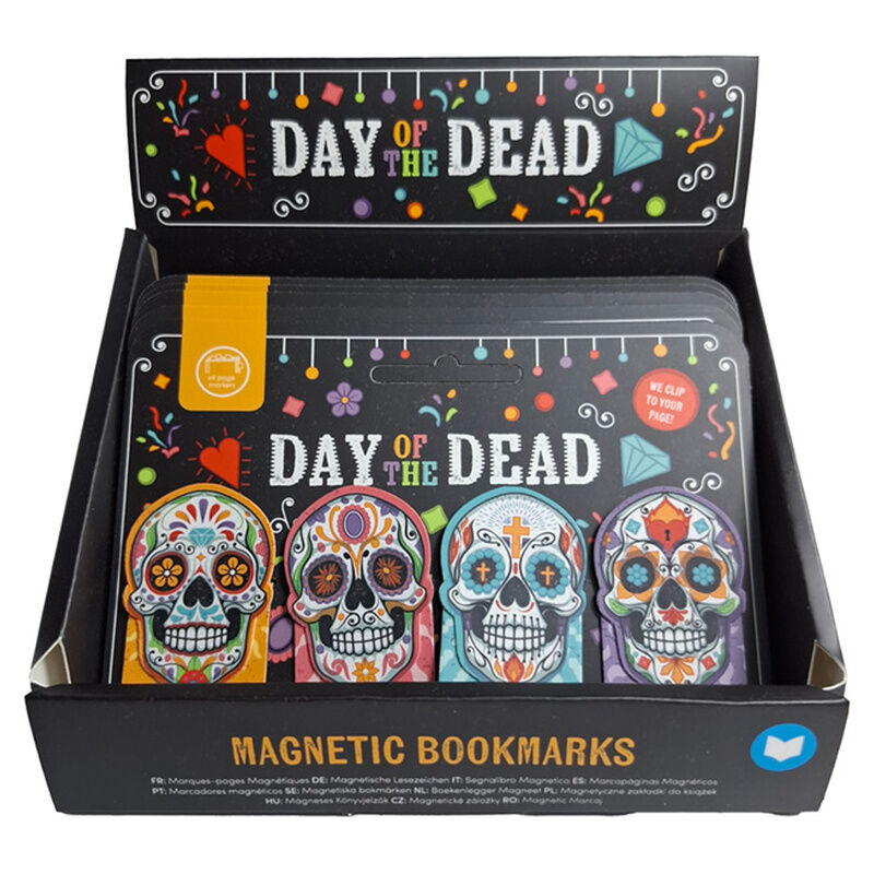 magnetic bookmark set for day of the dead