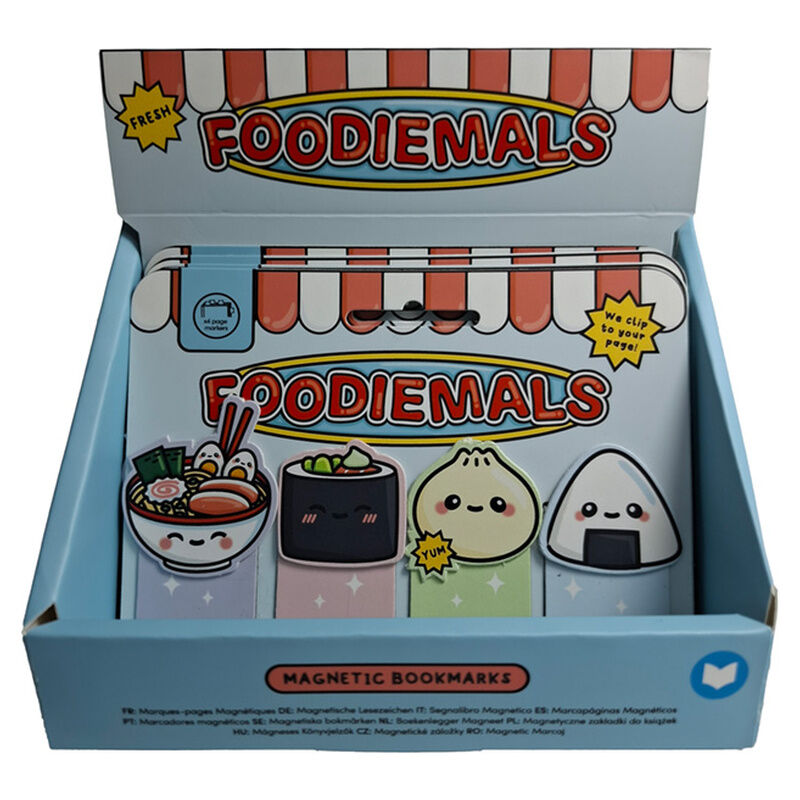 foodiemals ramen and sushi magnetic bookmark set