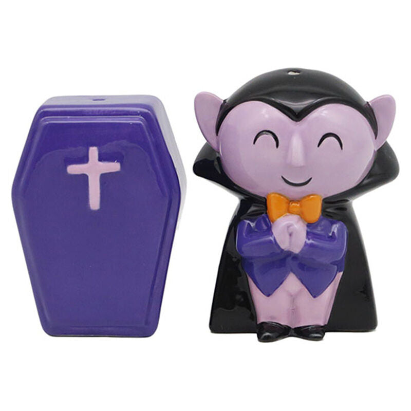 spooky dracula salt and pepper shaker set