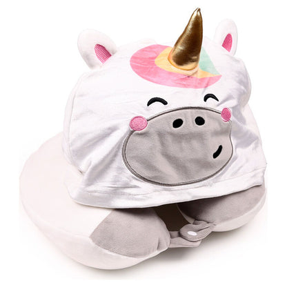 Astra das Einhorn Reisekissen mit Kapuze