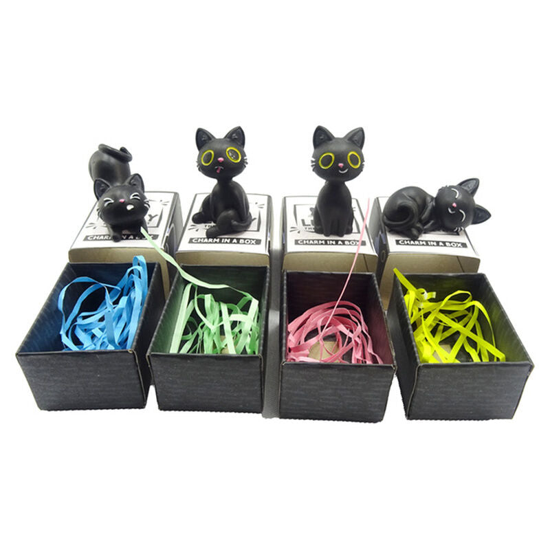 Amuleto de Gato Preto Sortido em Caixa