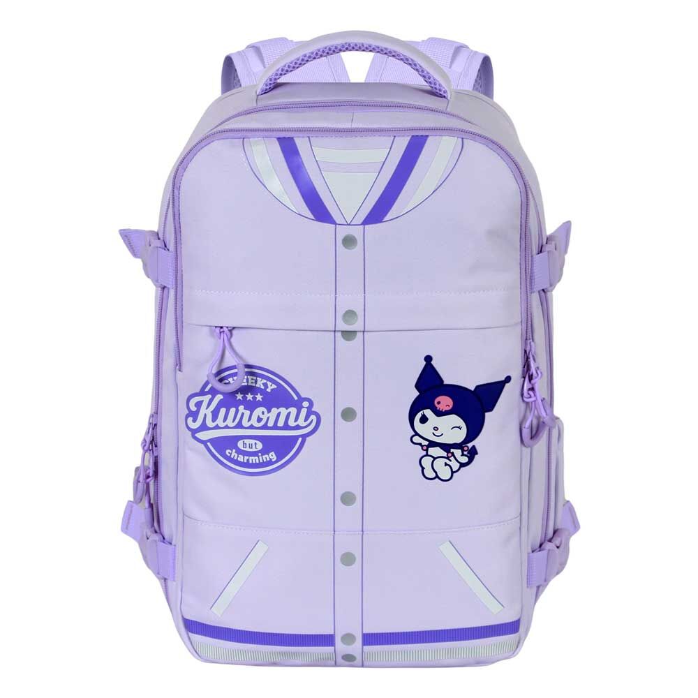 Mochila universitária Kuromi Hello Kitty e Amigos 40cm