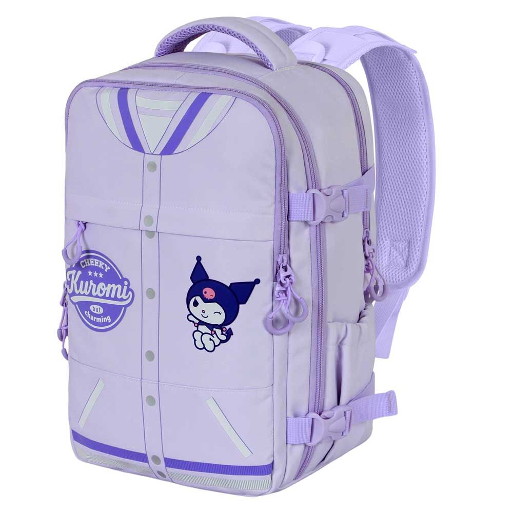 Mochila universitária Kuromi Hello Kitty e Amigos 40cm
