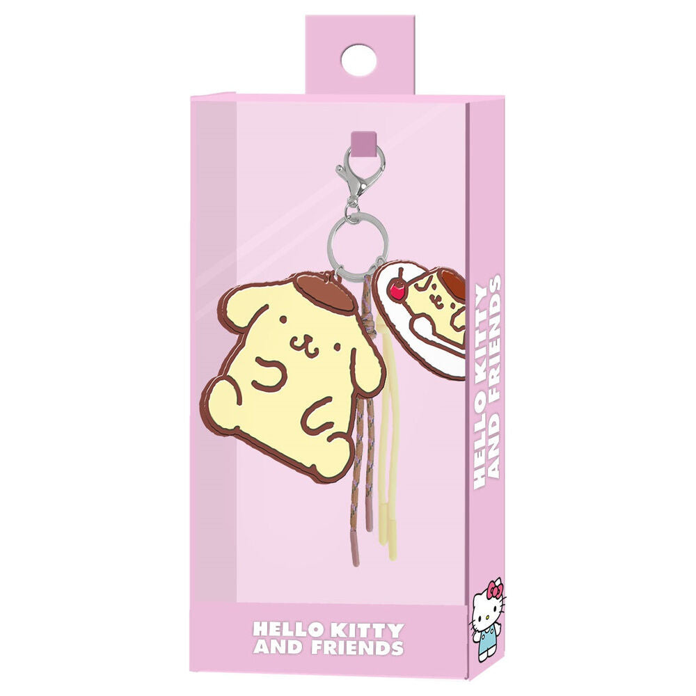 pompompurin hello kitty charm keychain