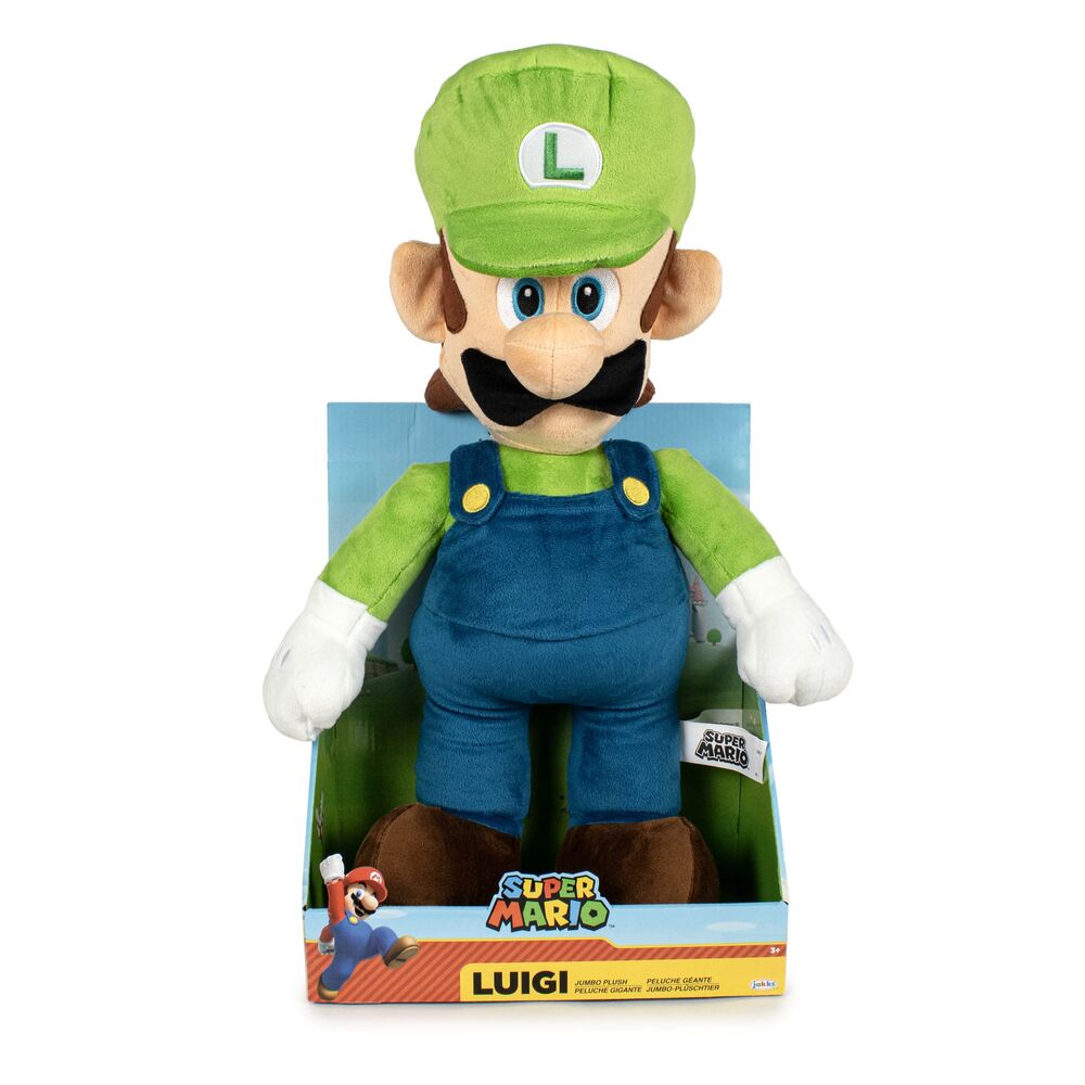 jumbo luigi super mario nintendo plush 50cm