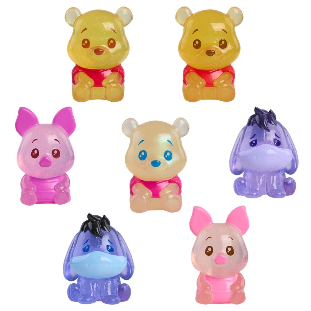 Cápsulas surpresa Squish com figuras sortidas do Ursinho Pooh da Disney