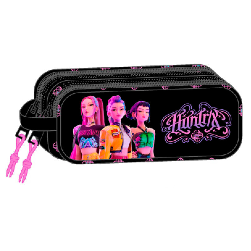 3d black kpop demon hunters double pencil case