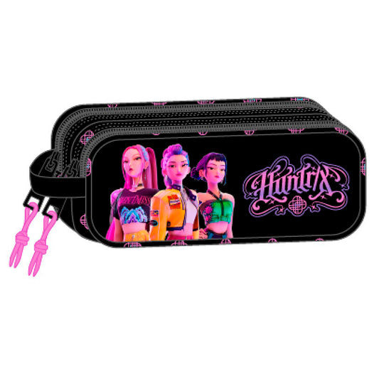 3d black kpop demon hunters double pencil case