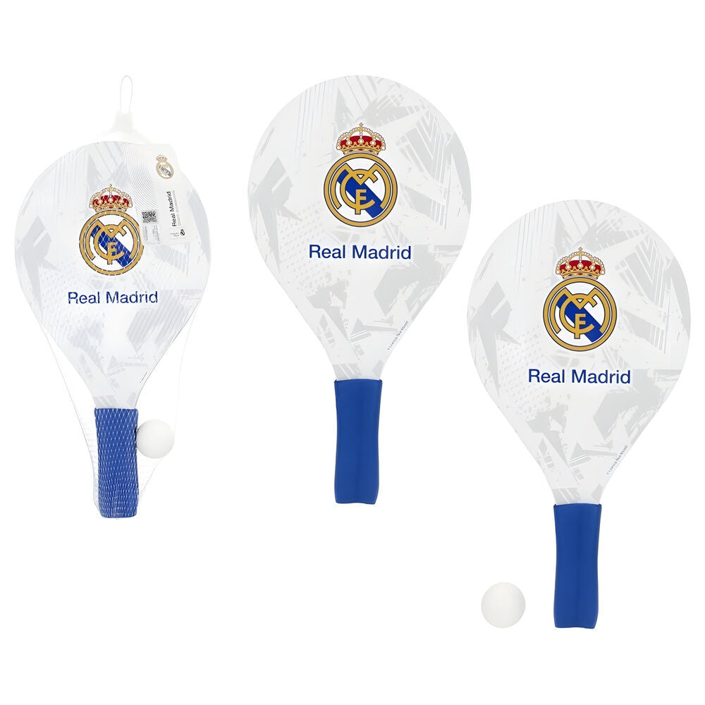 real madrid beach paddle set