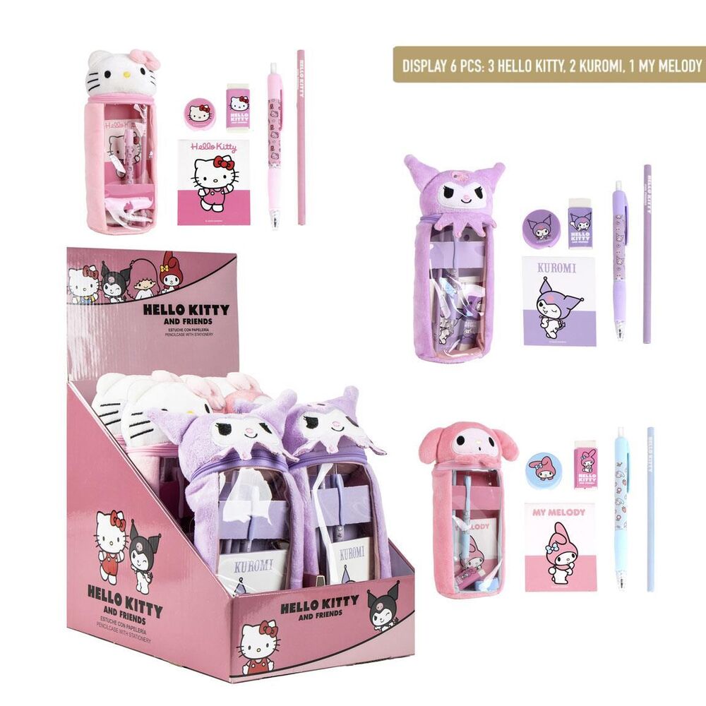 hello kitty plush pencil case (assorted)