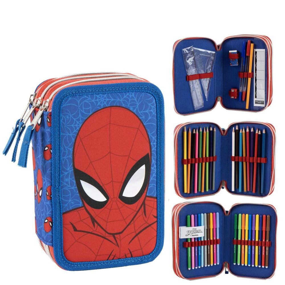 Spiderman Marvel triple pencil case