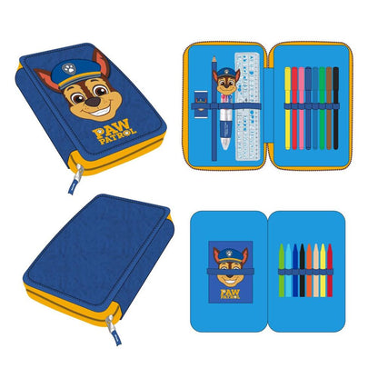 chase paw patrol double pencil case