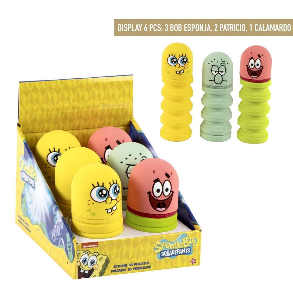 spongebob silicone pencil case assortment