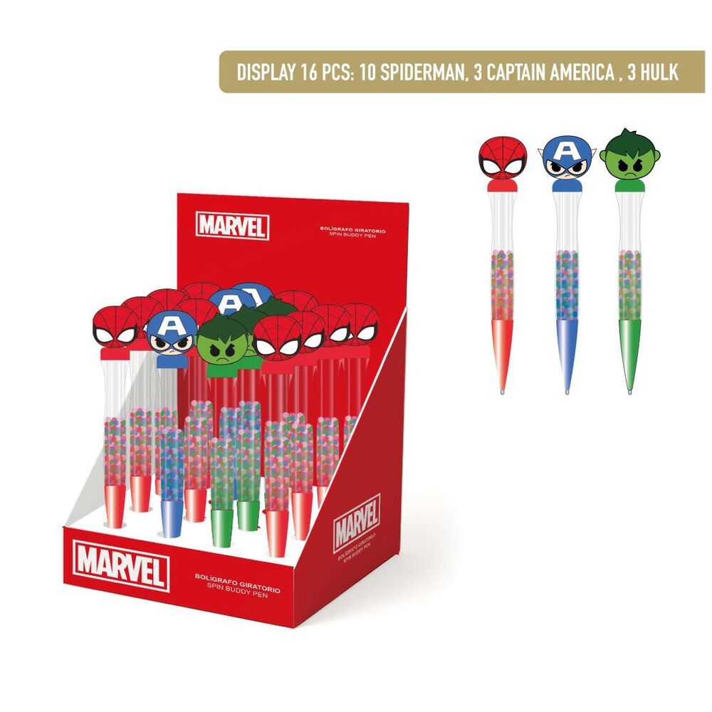 avengers marvel assorted rotating pen