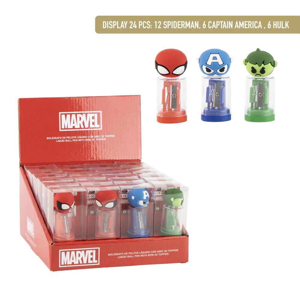 avengers marvel assorted pencil sharpener container