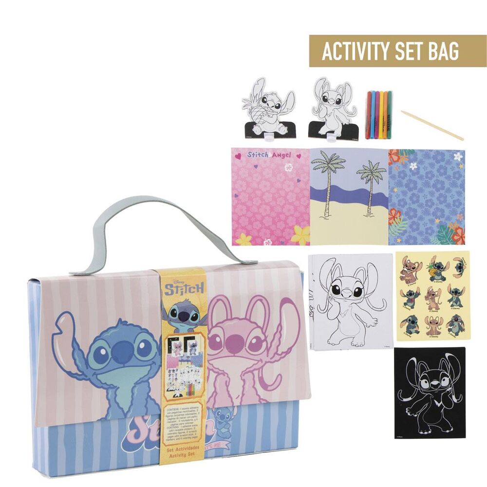 stitch disney colorable bag set