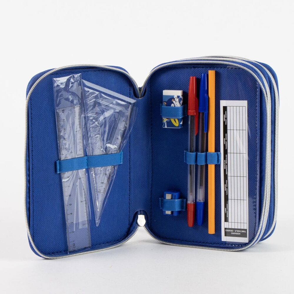 Sonic the Hedgehog triple pencil case