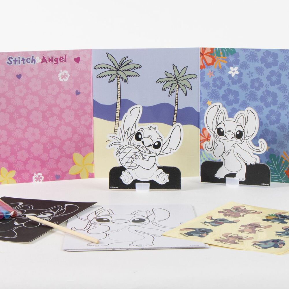 Set de bolsas para colorear de Stitch de Disney