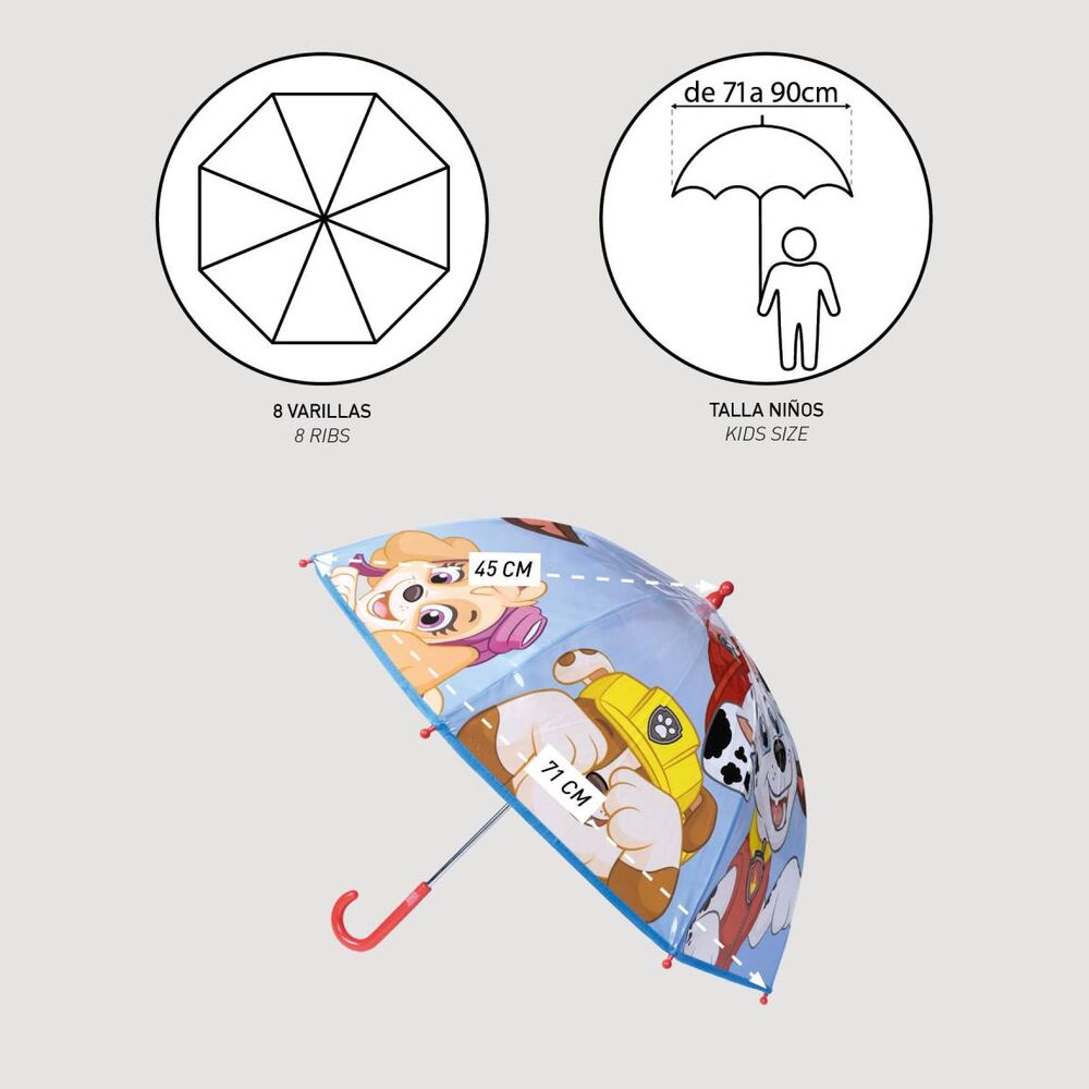 Parasol ręczny Psi Patrol Bubble 45 cm