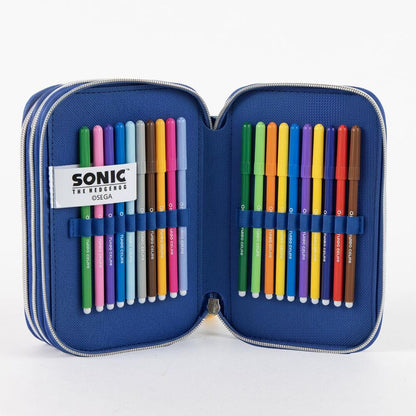 Sonic the Hedgehog triple pencil case