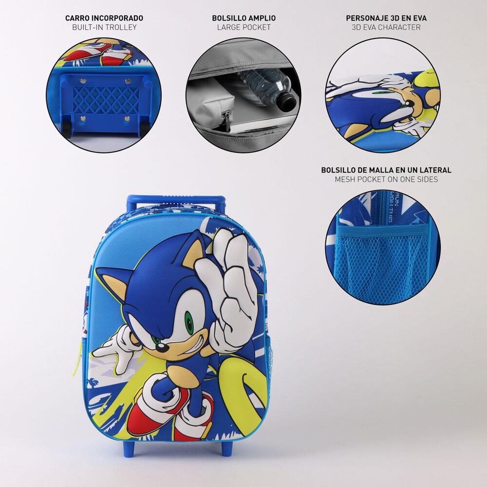 3D Sonic the Hedgehog Trolley 30cm