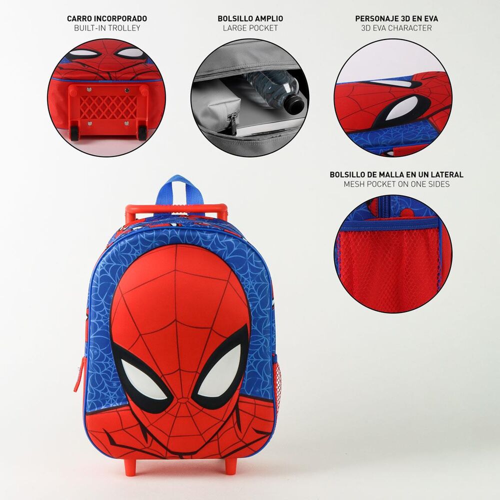 Trolley 3D di Spiderman Marvel 30 cm