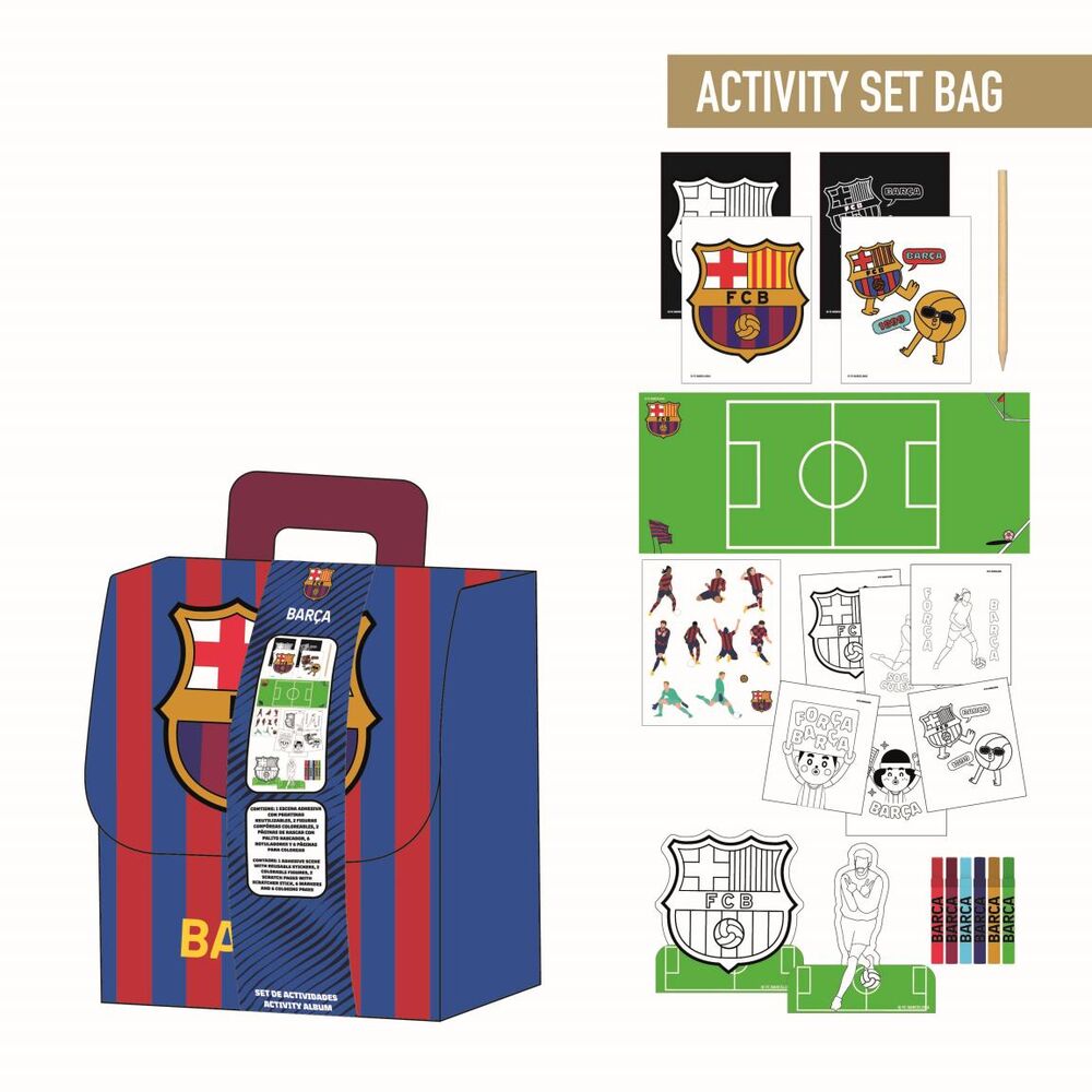 fc backpack coloring set barcelona