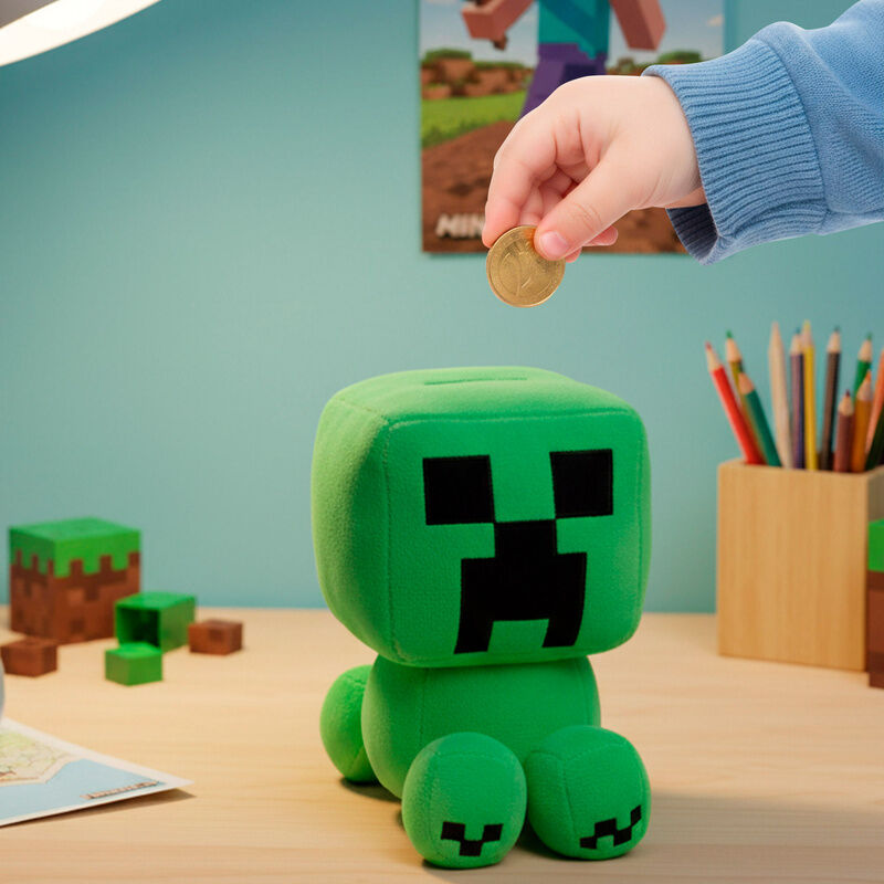 Hucha de peluche de Minecraft de 20 cm