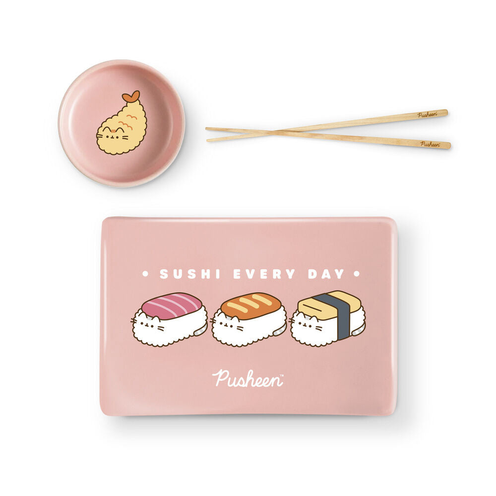 sushi set  sushi roll pusheen