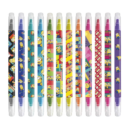 set of 12 minions erasable markers