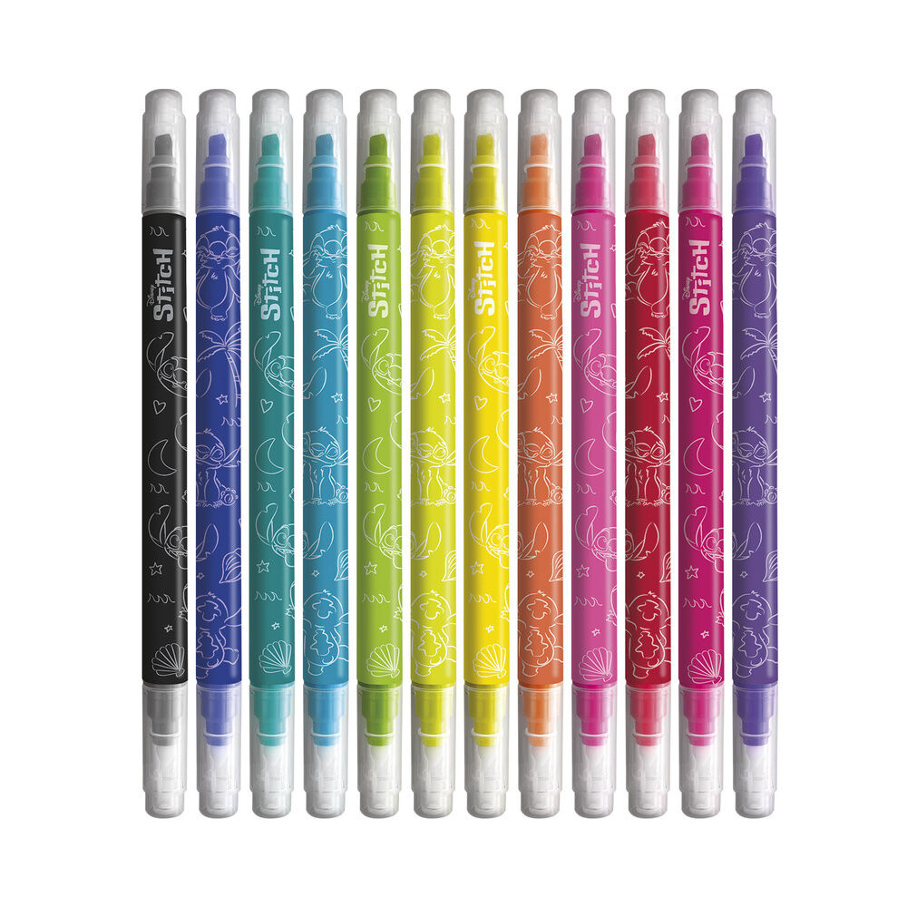 set of 12 stitch disney erasable markers