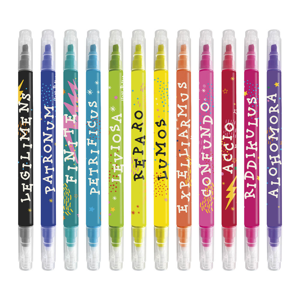 set of 12 erasable markers harry potter spells