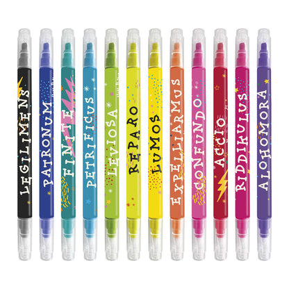 set of 12 erasable markers harry potter spells