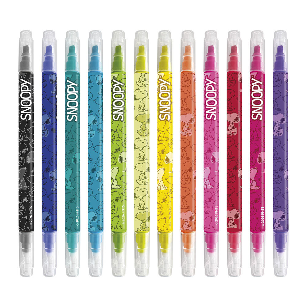 set of 12 snoopy erasable markers