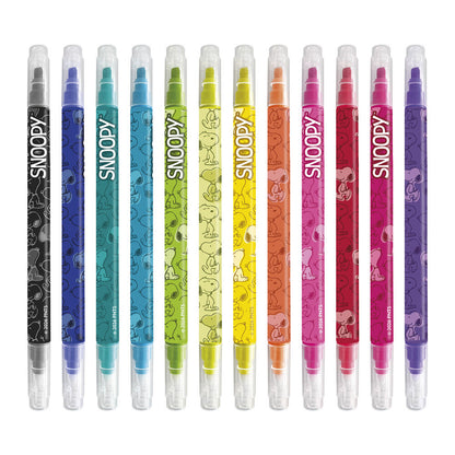 set of 12 snoopy erasable markers