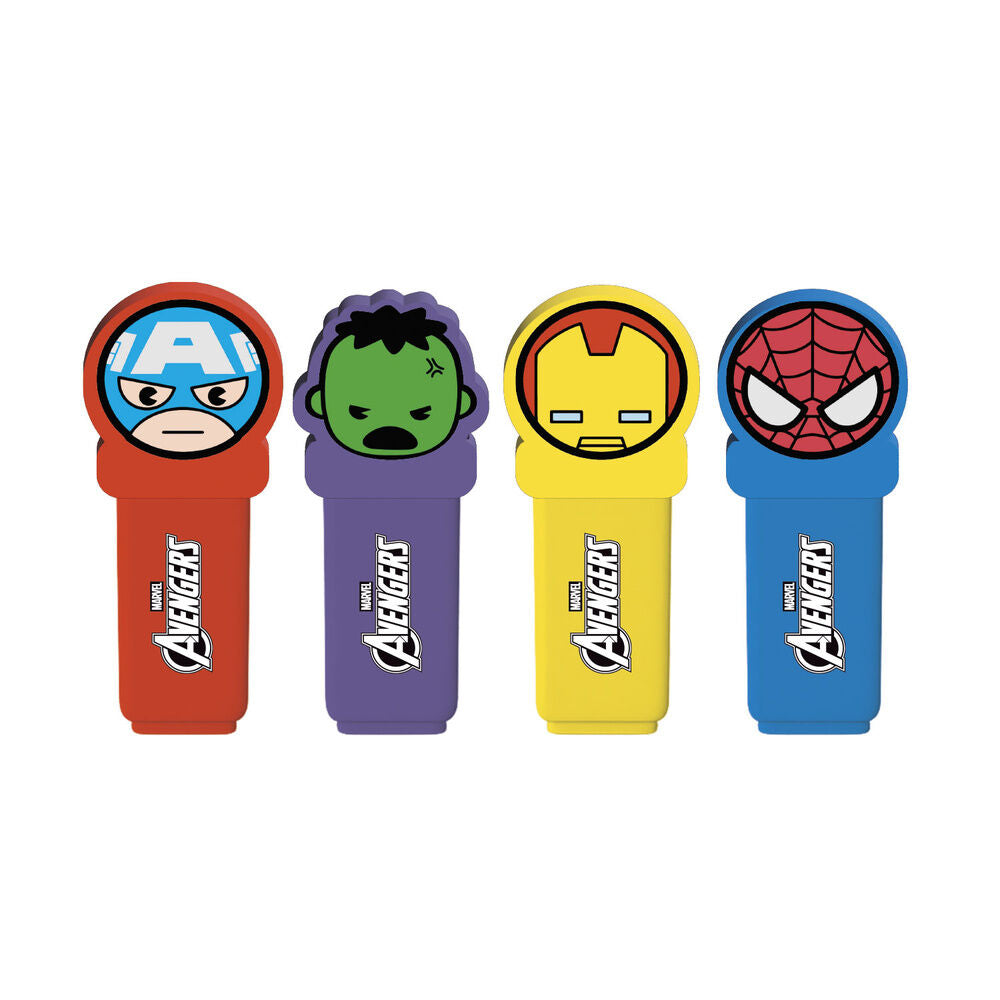 set of 4 avengers marvel highlighter toppers