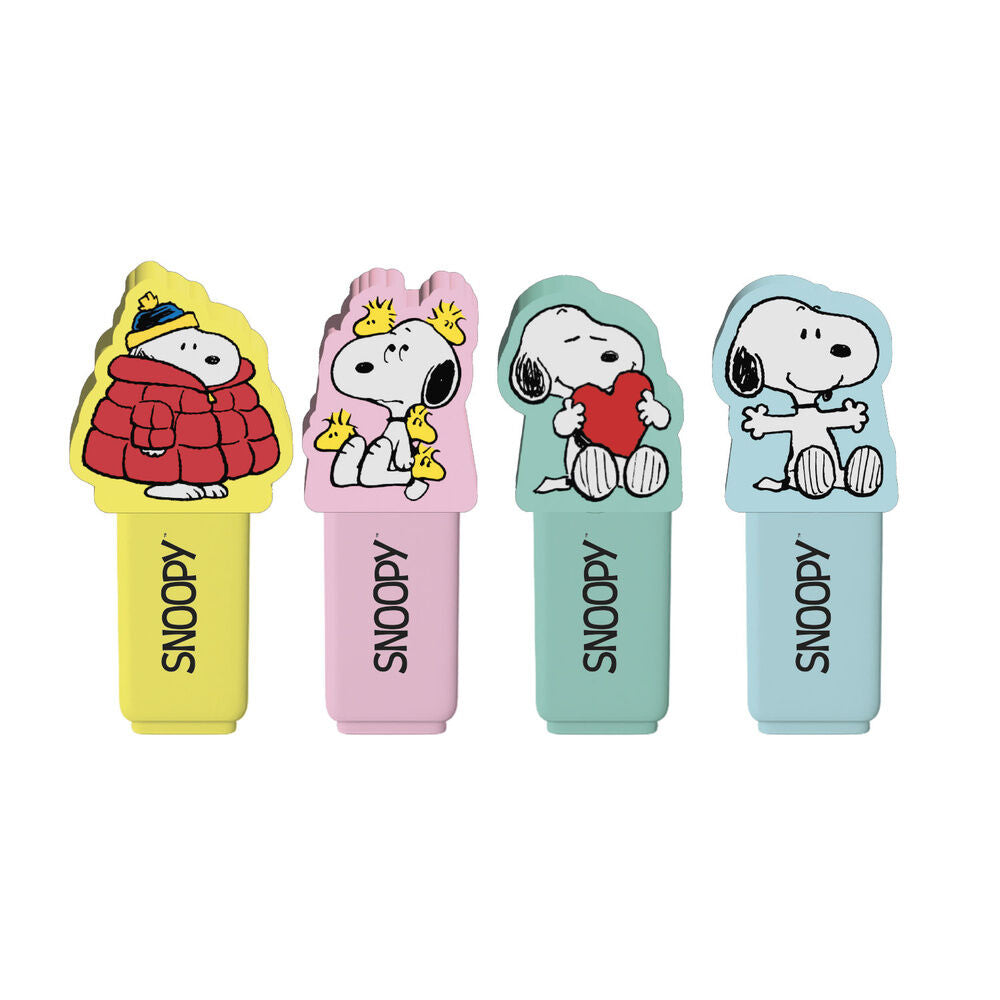 set of 4 snoopy topper highlighters