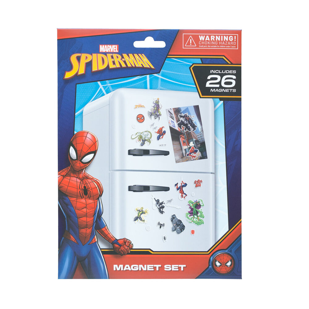 spiderman marvel die cut magnet set