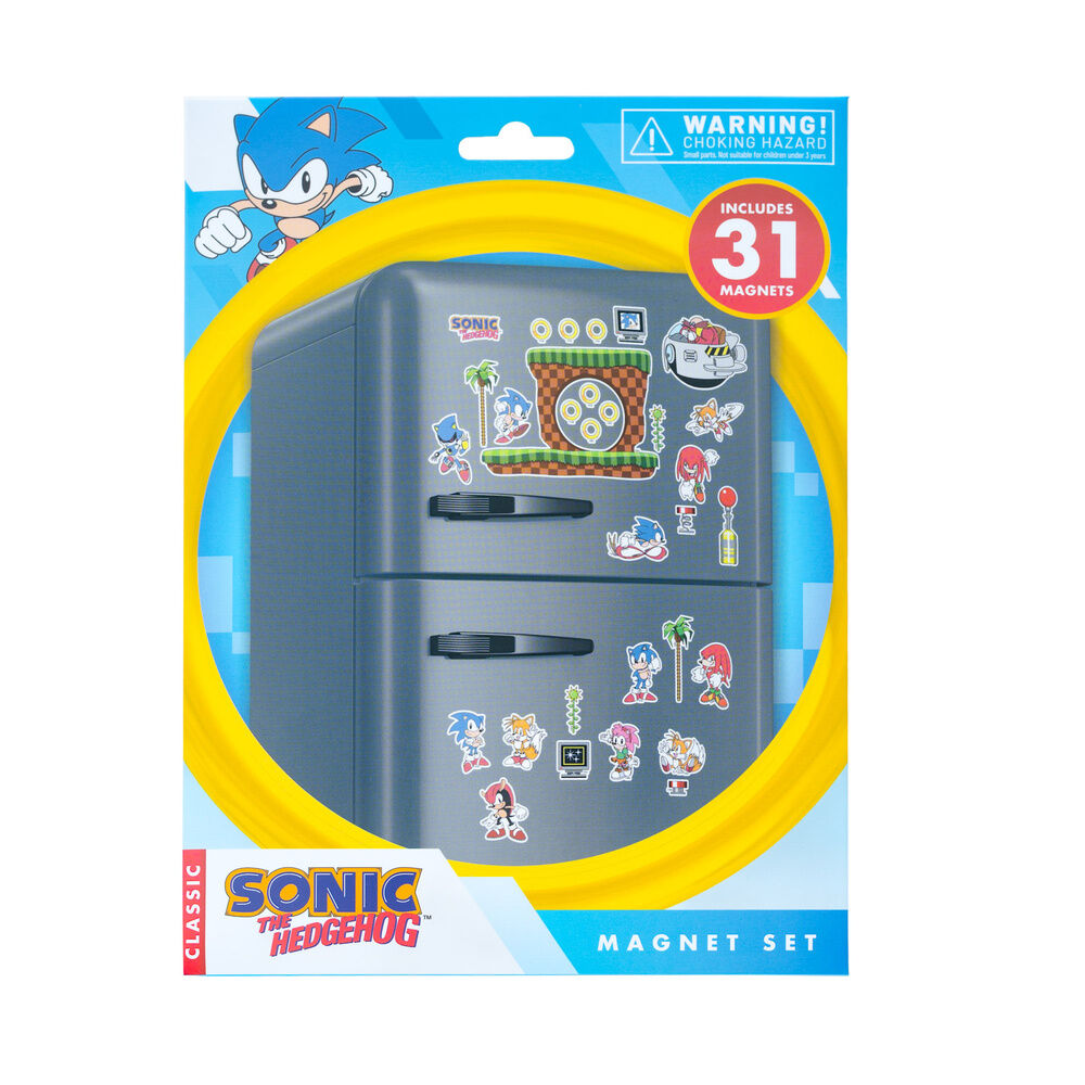 sonic the hedgehog die cut magnet set