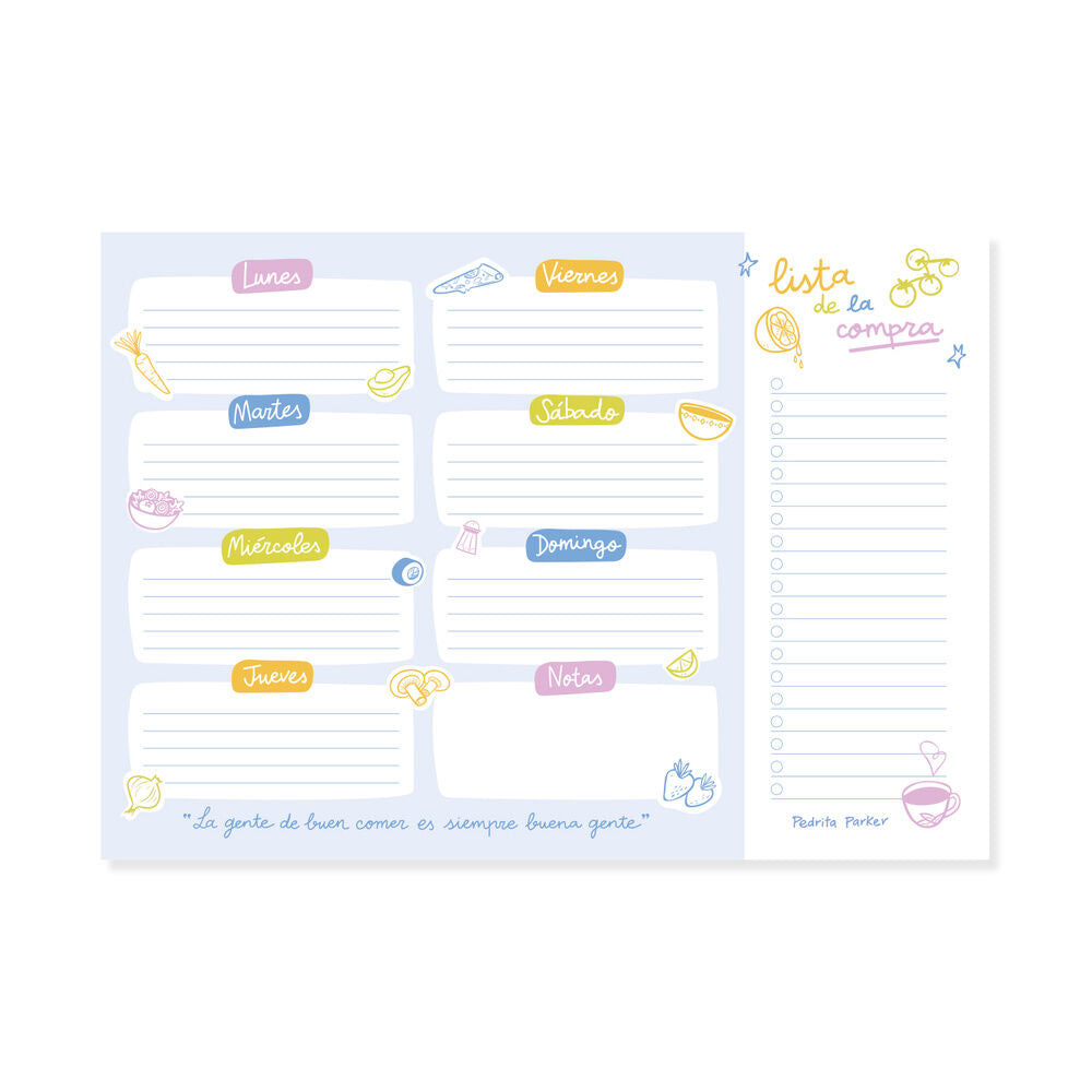 a4 weekly meal planner by pedrita parker