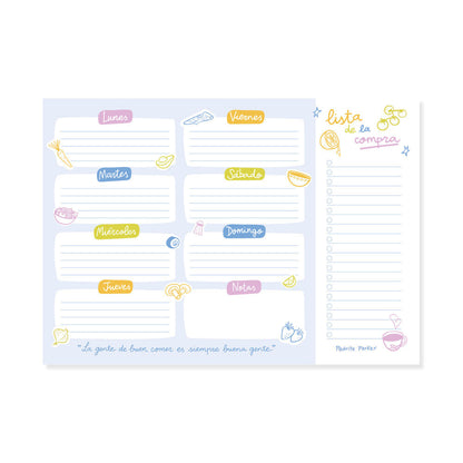 a4 weekly meal planner by pedrita parker